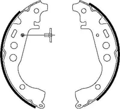 HELLA 8DB 355 003-461 - Jeu de mâchoires de frein cwaw.fr