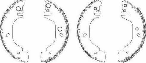 HELLA 8DB 355 003-411 - Jeu de mâchoires de frein cwaw.fr