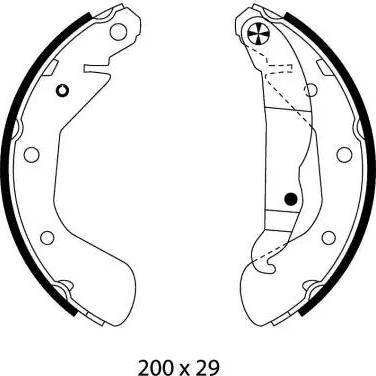 HELLA 8DB 355 003-421 - Jeu de mâchoires de frein cwaw.fr