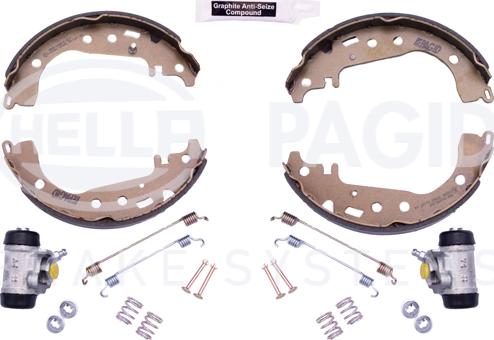 HELLA 8DB 355 003-471 - Jeu de mâchoires de frein cwaw.fr