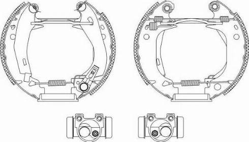 HELLA 8DB 355 003-651 - Jeu de mâchoires de frein cwaw.fr