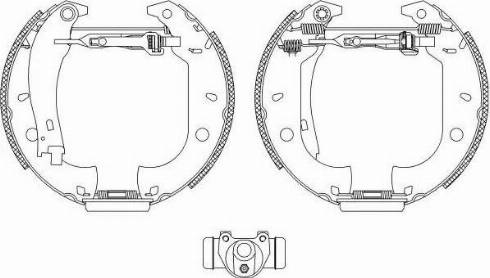 HELLA 8DB 355 003-631 - Jeu de mâchoires de frein cwaw.fr