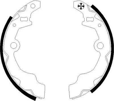 HELLA 8DB 355 003-061 - Jeu de mâchoires de frein cwaw.fr