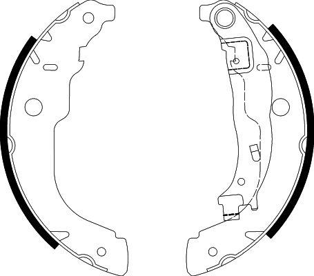 HELLA 8DB 355 003-031 - Jeu de mâchoires de frein cwaw.fr