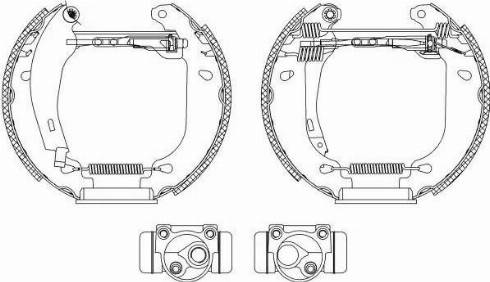 HELLA 8DB 355 003-891 - Jeu de mâchoires de frein cwaw.fr