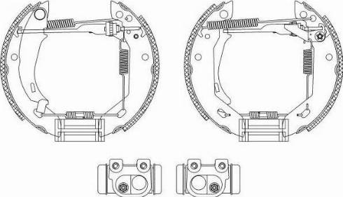 HELLA 8DB 355 003-831 - Jeu de mâchoires de frein cwaw.fr