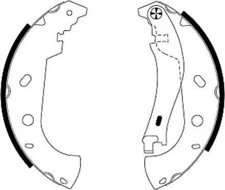 HELLA 8DB 355 003-301 - Jeu de mâchoires de frein cwaw.fr