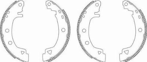 HELLA 8DB 355 003-381 - Jeu de mâchoires de frein cwaw.fr