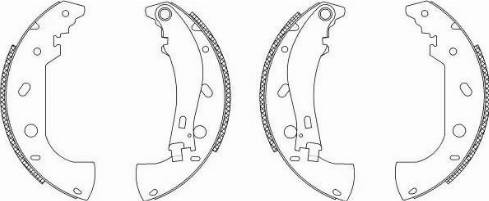 HELLA 8DB 355 003-211 - Jeu de mâchoires de frein cwaw.fr