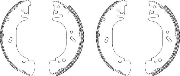 HELLA 8DB 355 003-221 - Jeu de mâchoires de frein cwaw.fr