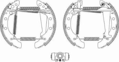 HELLA 8DB 355 003-731 - Jeu de mâchoires de frein cwaw.fr