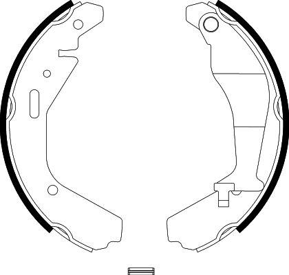 HELLA 8DB 355 002-951 - Jeu de mâchoires de frein cwaw.fr