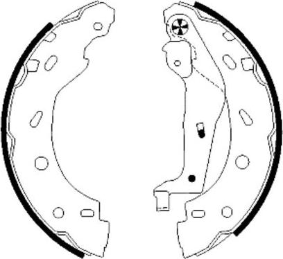 HELLA 8DB 355 002-421 - Jeu de mâchoires de frein cwaw.fr