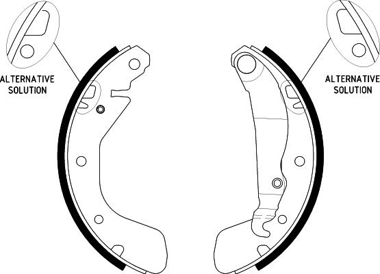 HELLA 8DB 355 002-471 - Jeu de mâchoires de frein cwaw.fr