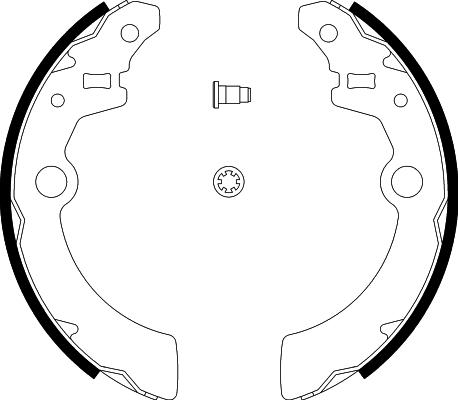 HELLA 8DB 355 002-501 - Jeu de mâchoires de frein cwaw.fr