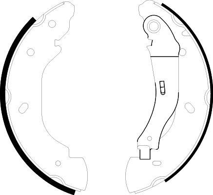 HELLA 8DB 355 002-511 - Jeu de mâchoires de frein cwaw.fr