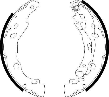 HELLA 8DB 355 002-641 - Jeu de mâchoires de frein cwaw.fr