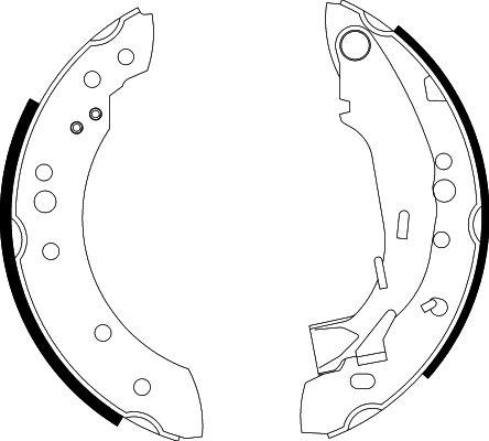 HELLA 8DB 355 002-601 - Jeu de mâchoires de frein cwaw.fr