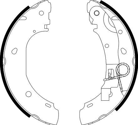 HELLA 8DB 355 002-681 - Jeu de mâchoires de frein cwaw.fr