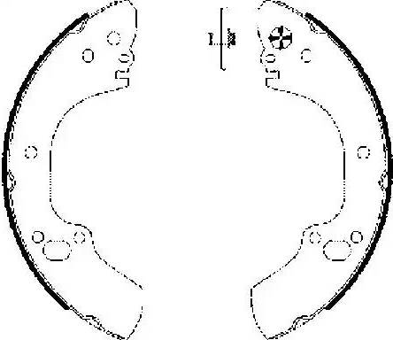 HELLA 8DB 355 002-831 - Jeu de mâchoires de frein cwaw.fr