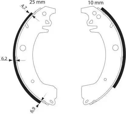 HELLA 8DB 355 002-871 - Jeu de mâchoires de frein cwaw.fr