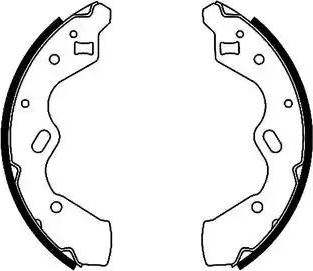 HELLA 8DB 355 002-351 - Jeu de mâchoires de frein cwaw.fr