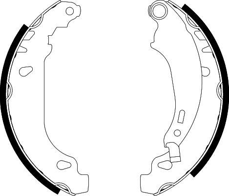 HELLA 8DB 355 002-261 - Jeu de mâchoires de frein cwaw.fr