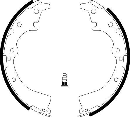 HELLA 8DB 355 002-201 - Jeu de mâchoires de frein cwaw.fr