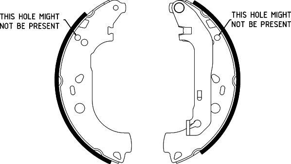 HELLA 8DB 355 002-731 - Jeu de mâchoires de frein cwaw.fr