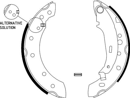 HELLA 8DB 355 002-771 - Jeu de mâchoires de frein cwaw.fr