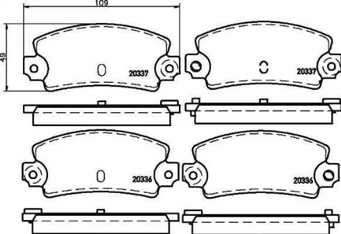 HELLA 8DB 355 007-131 - Kit de plaquettes de frein, frein à disque cwaw.fr