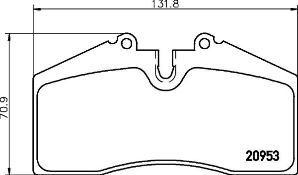 HELLA 8DB 355 007-701 - Kit de plaquettes de frein, frein à disque cwaw.fr