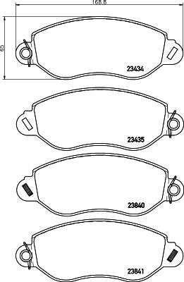 HELLA 8DB 355 019-451 - Kit de plaquettes de frein, frein à disque cwaw.fr