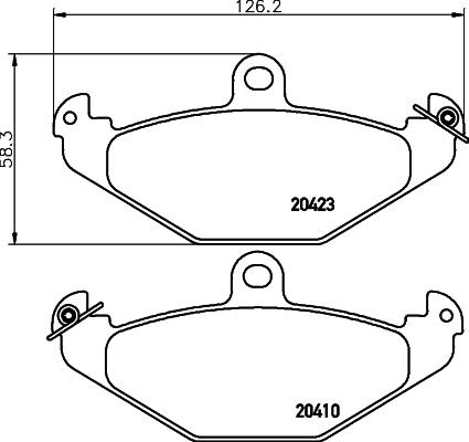 HELLA 8DB 355 019-401 - Kit de plaquettes de frein, frein à disque cwaw.fr