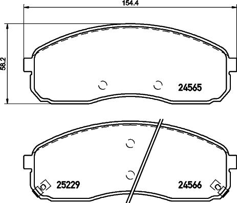 HELLA 8DB 355 019-581 - Kit de plaquettes de frein, frein à disque cwaw.fr