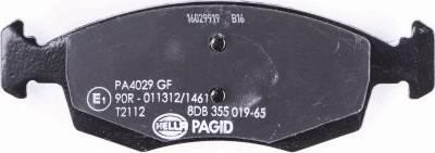 HELLA 8DB 355 019-651 - Kit de plaquettes de frein, frein à disque cwaw.fr