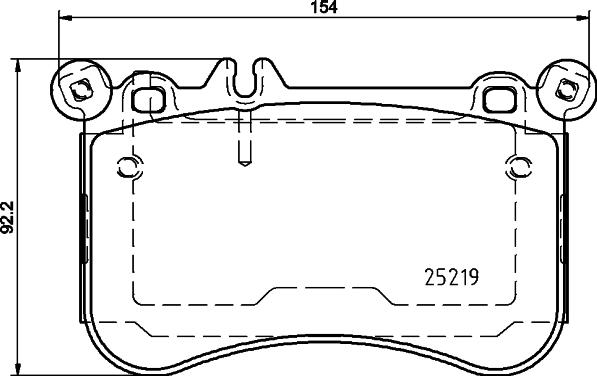 HELLA 8DB 355 019-671 - Kit de plaquettes de frein, frein à disque cwaw.fr