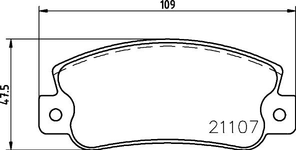 HELLA 8DB 355 019-061 - Kit de plaquettes de frein, frein à disque cwaw.fr