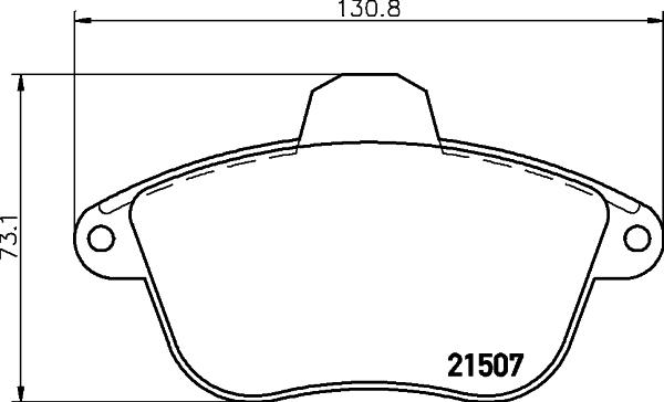 HELLA 8DB 355 019-071 - Kit de plaquettes de frein, frein à disque cwaw.fr