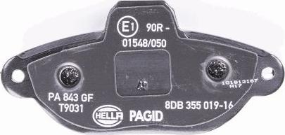 HELLA 8DB 355 019-161 - Kit de plaquettes de frein, frein à disque cwaw.fr