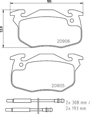 HELLA 8DB 355 019-131 - Kit de plaquettes de frein, frein à disque cwaw.fr