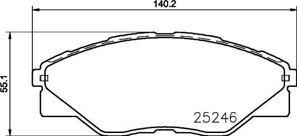 HELLA 8DB 355 019-811 - Kit de plaquettes de frein, frein à disque cwaw.fr