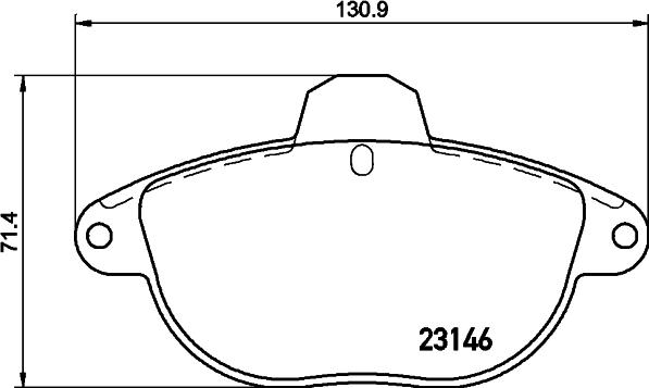 HELLA 8DB 355 019-281 - Kit de plaquettes de frein, frein à disque cwaw.fr