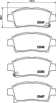 HELLA 8DB 355 019-711 - Kit de plaquettes de frein, frein à disque cwaw.fr