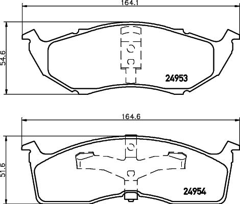 HELLA 8DB 355 014-971 - Kit de plaquettes de frein, frein à disque cwaw.fr