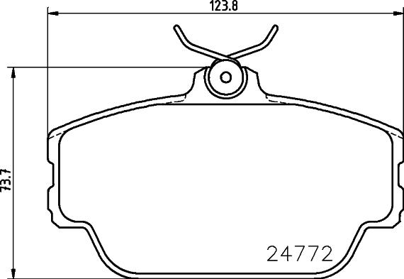 HELLA 8DB 355 014-521 - Kit de plaquettes de frein, frein à disque cwaw.fr