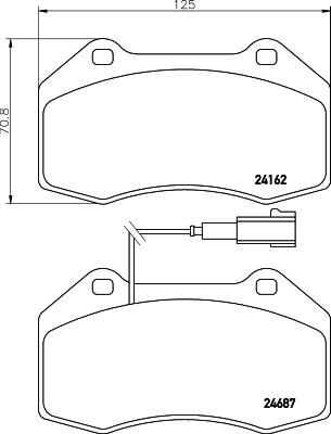 HELLA 8DB 355 014-061 - Kit de plaquettes de frein, frein à disque cwaw.fr