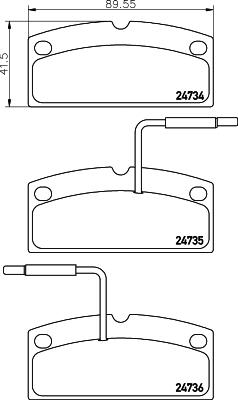 HELLA 8DB 355 014-181 - Kit de plaquettes de frein, frein à disque cwaw.fr