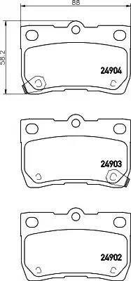 HELLA 8DB 355 014-861 - Kit de plaquettes de frein, frein à disque cwaw.fr