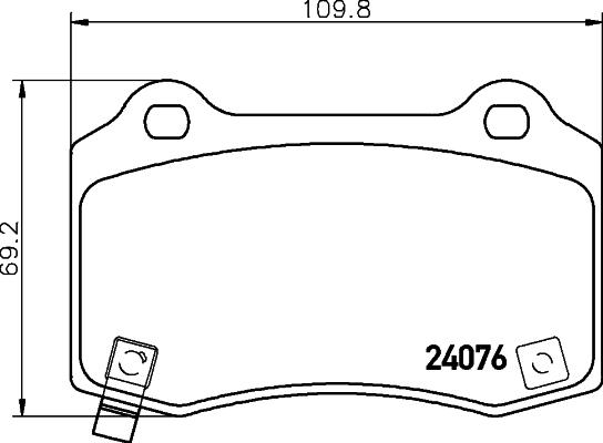 HELLA 8DB 355 014-211 - Kit de plaquettes de frein, frein à disque cwaw.fr